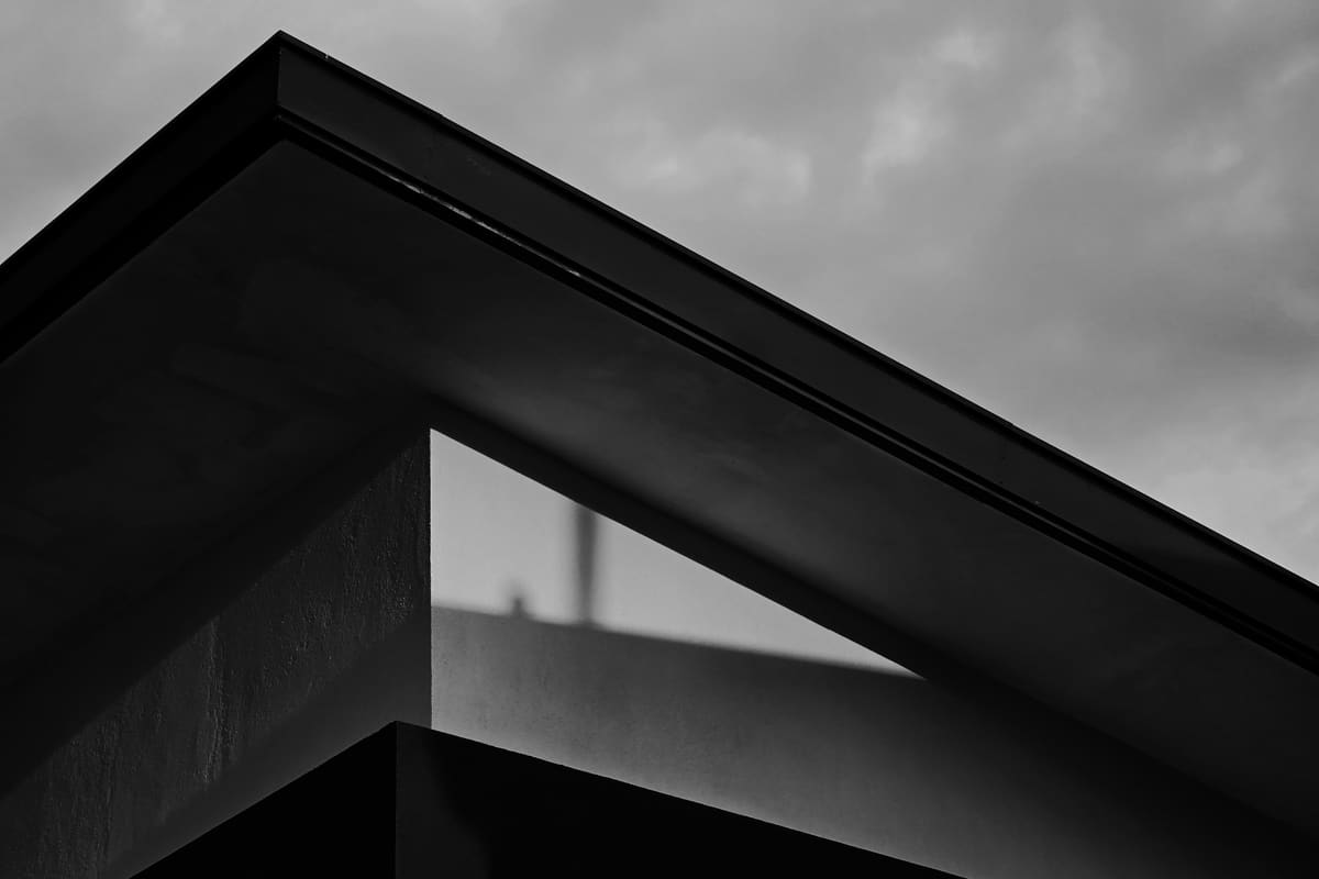 Restrained architectural composition standing in for stated limitations and clarity