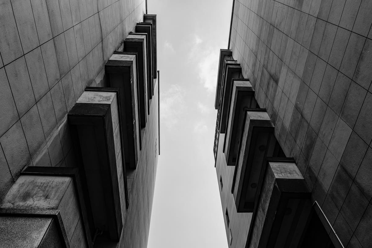 Strong structural lines representing a supply enquiry reviewed before reply